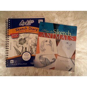 Learn to Sketch Set of 2 Bundle Art1st Sketch Diary & How To Sketch Animals
